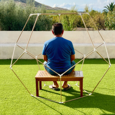 Dodecaedro de meditación, con aristas de madera de haya. Se incluye bolsa de transporte. (copia)
